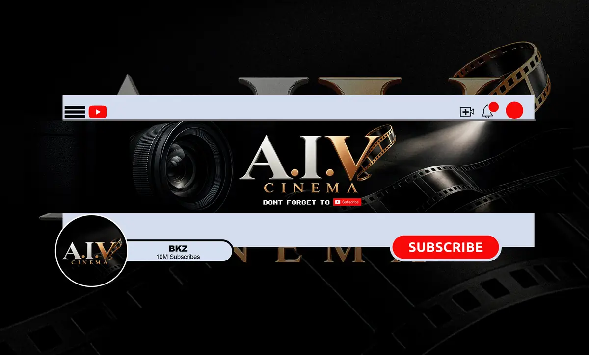 A.I.V Cinema — YouTube banner and profile picture by NightCaseStudio
