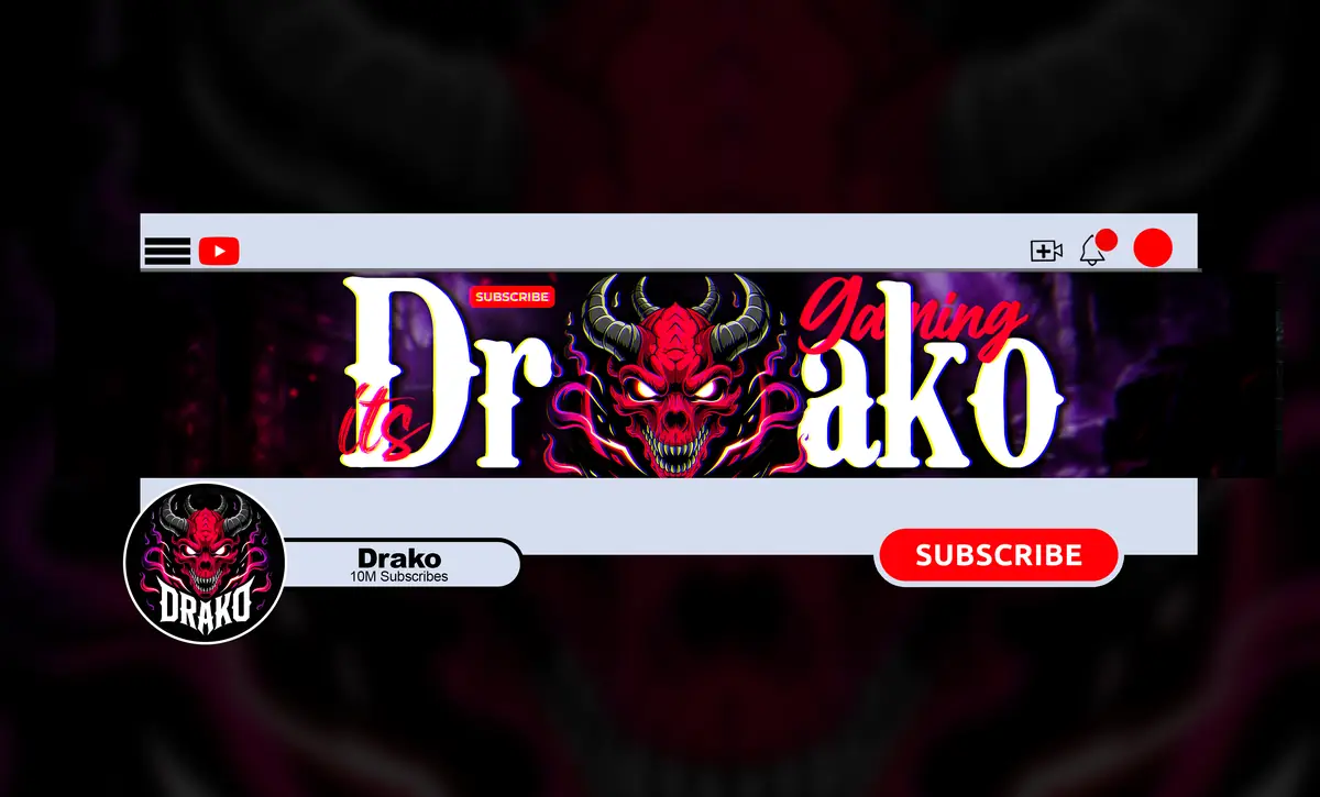 Drako Gaming — YouTube banner and profile picture by NightCaseStudio