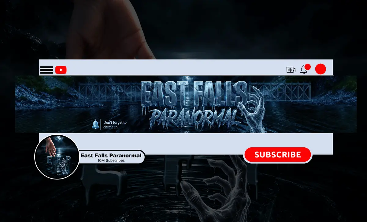 East Falls Paranormal — YouTube banner and profile picture by NightCaseStudio