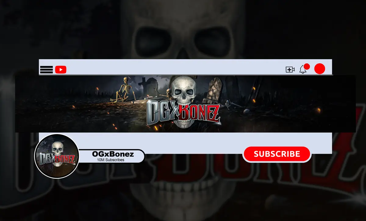 OGxBonez — YouTube banner and profile picture by NightCaseStudio