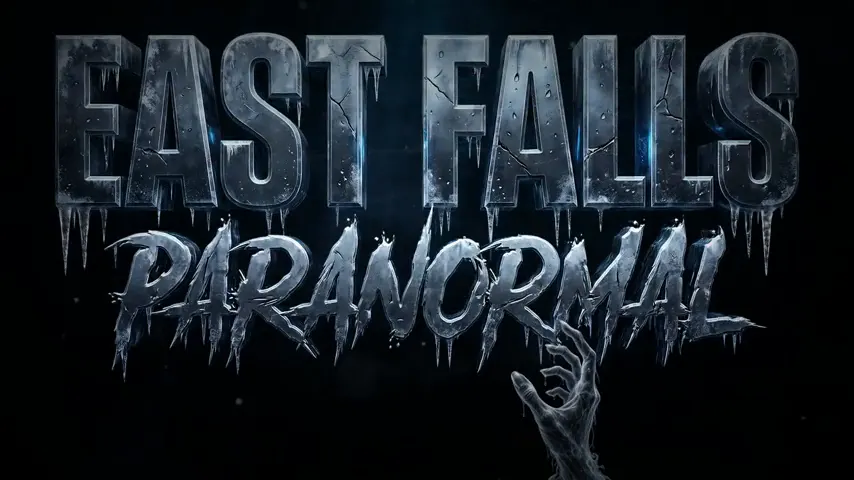 Frame from the East Falls Paranormal horror YouTube intro by NightCaseStudio